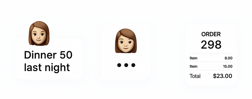 Text, voice, or snap a photo.